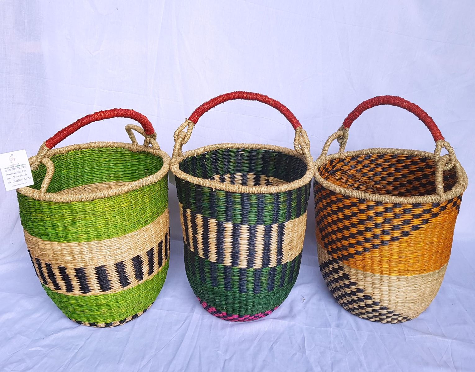 Seagrass baskets with handle